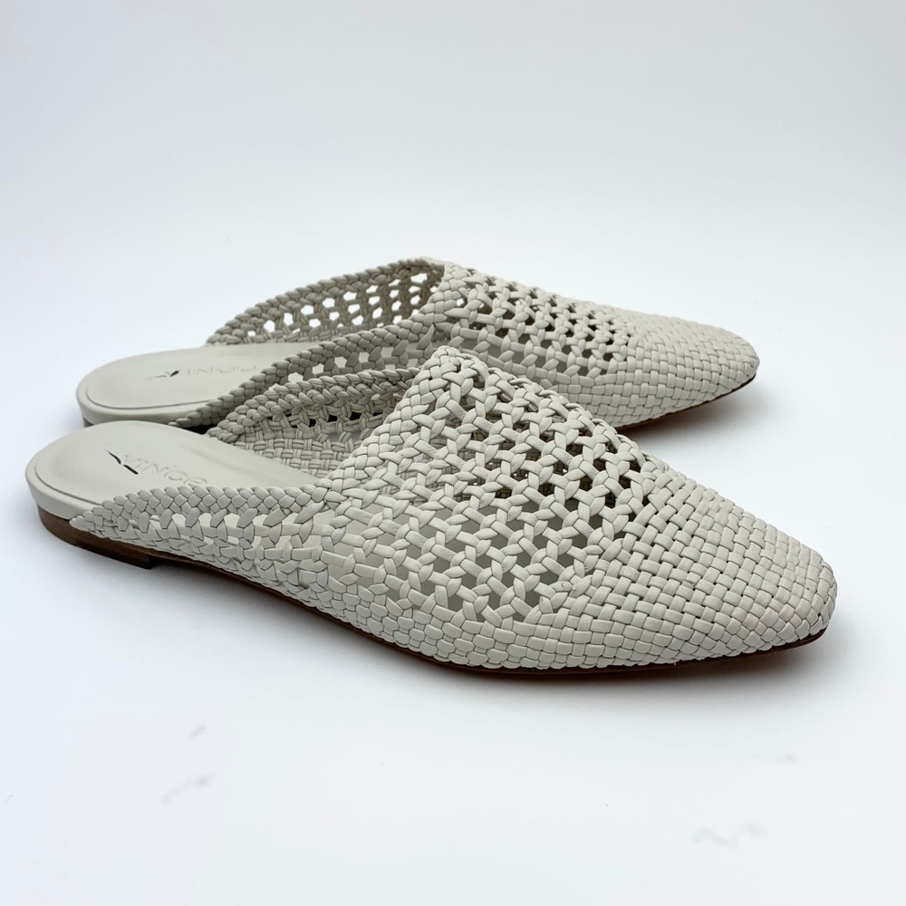 VINCE  Barrett Handwoven Leather Mule sz 6.5 - Picture 3 of 12